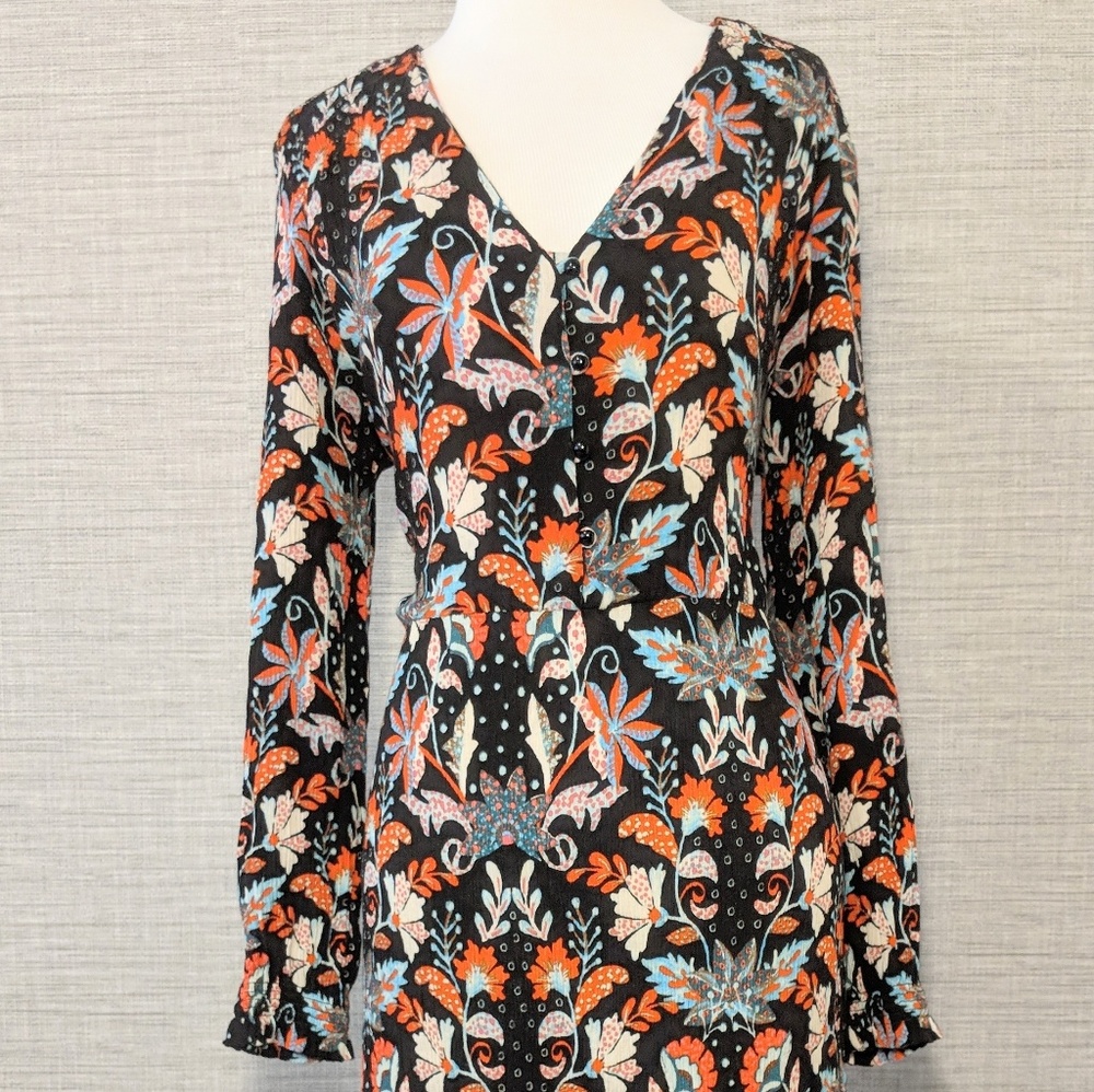Weslee Rose • Floral Boho Peasant Maxi Dress